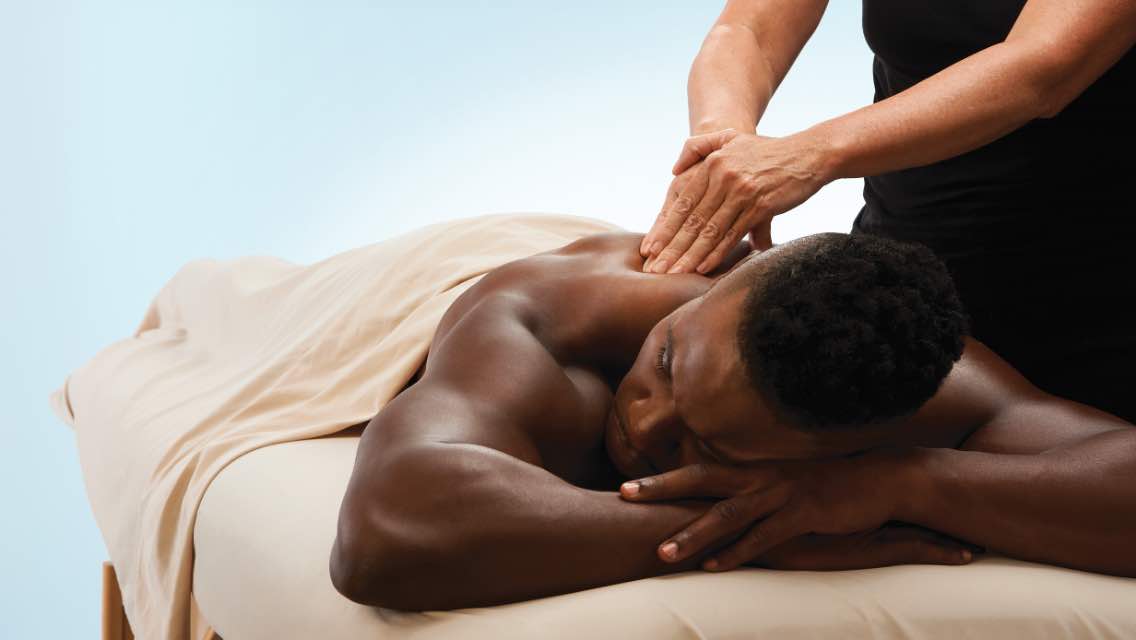Man getting a massage at a LifeSpa.
